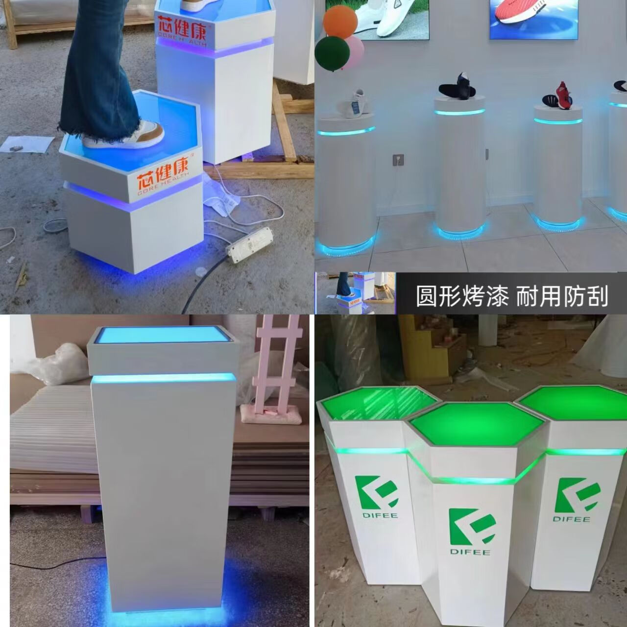 精工細節下的璀璨風采 現貨精品烤漆方形發光展示臺，凈水器與抖音神器的展示佳選